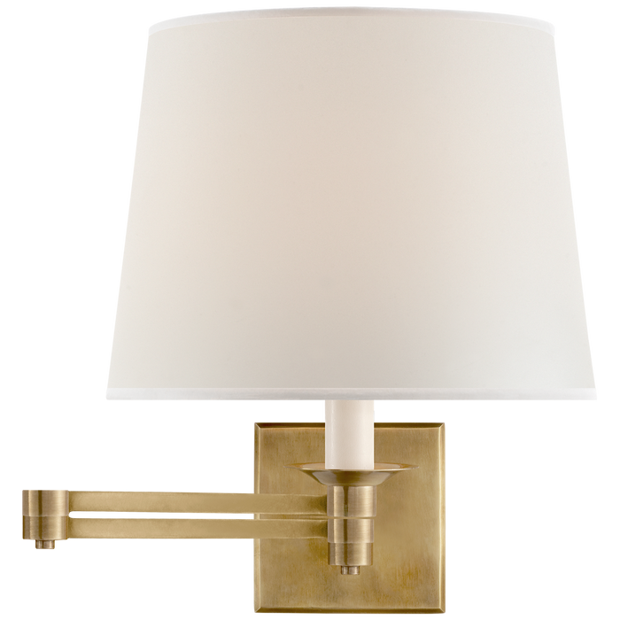 Evans Swing Arm Sconce - Natural Brass Finish
