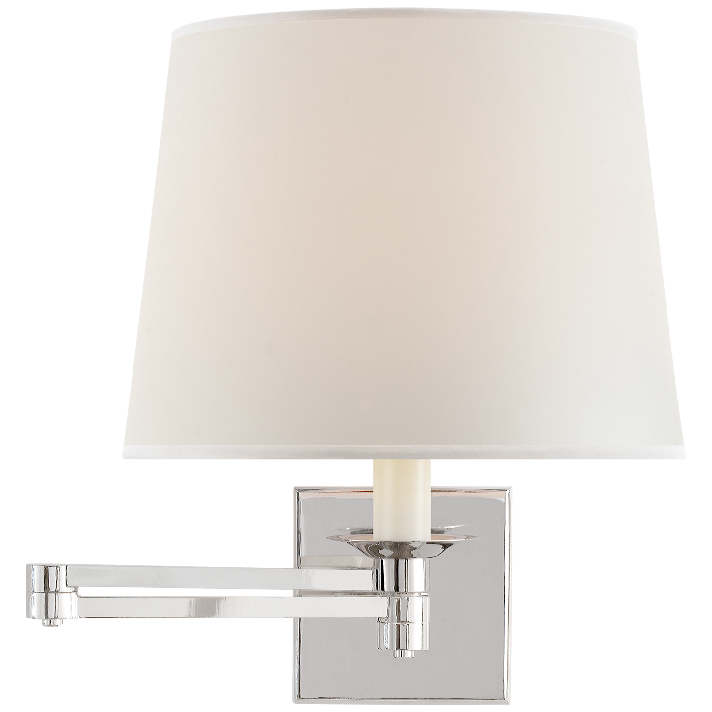 Evans Swing Arm Sconce - Polished Nickel Finish