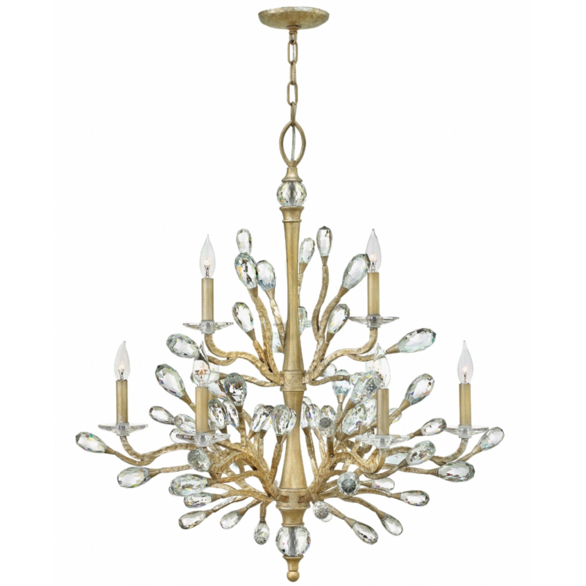 Eve Medium Chandelier - Champagne Gold