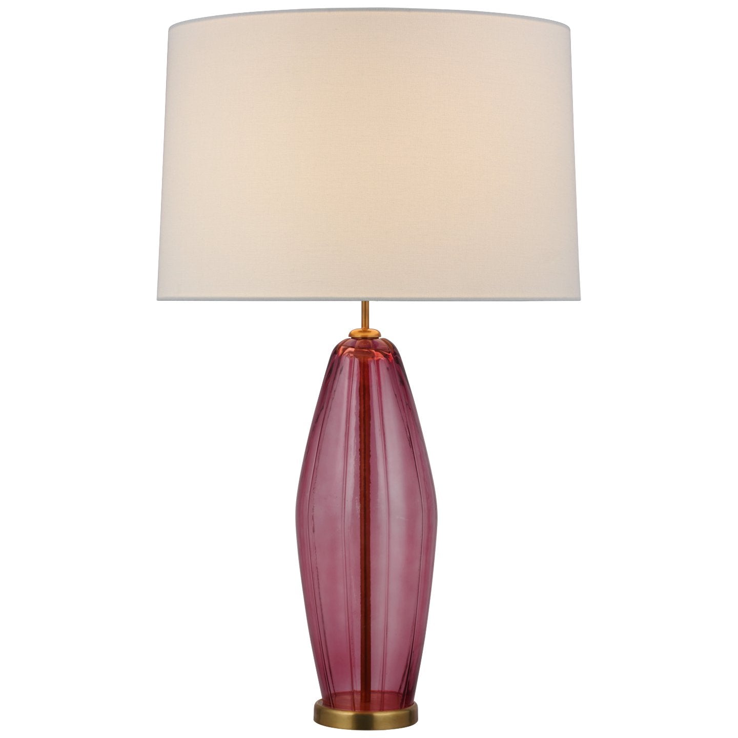 Everleigh Medium Fluted Table Lamp - Orchid Glass