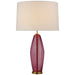 Everleigh Medium Fluted Table Lamp - Orchid Glass