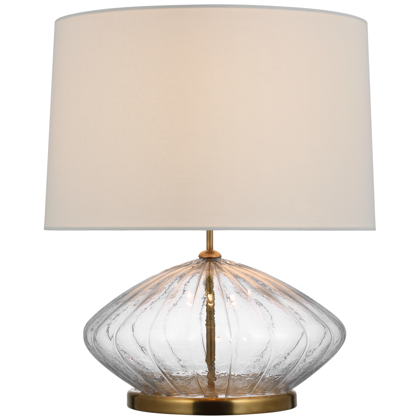 Everleigh Medium Fluted Table Lamp - Clear Glass