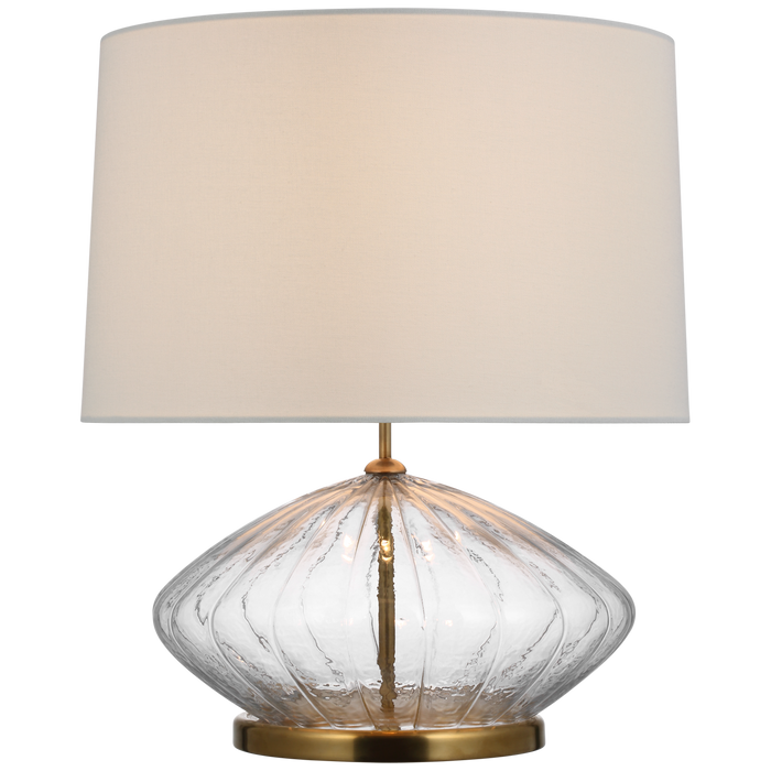 Everleigh Medium Fluted Table Lamp - Clear Glass