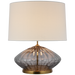 Everleigh Medium Fluted Table Lamp - Smoked Glass