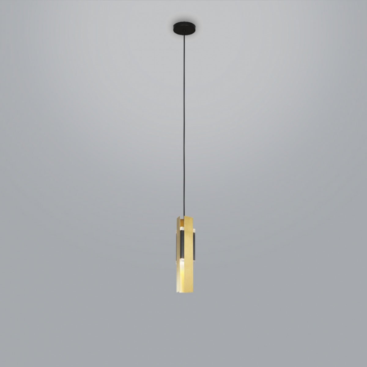 Excalibur Pendant - Sand Black/Brushed Brass Finish