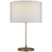 Eyre Medium Table Lamp - Soft Brass Finish Cream Leather Shade