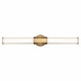 Load image into Gallery viewer, Facet Large LED Bath Bar - Heritage Brass Finish
