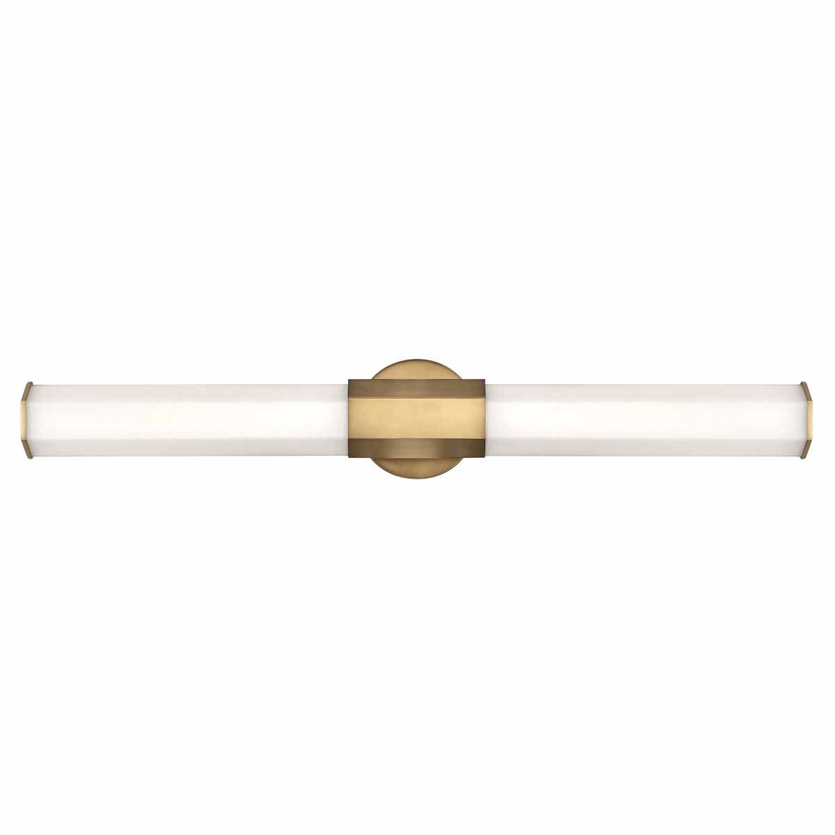 Facet Large LED Bath Bar - Heritage Brass Finish