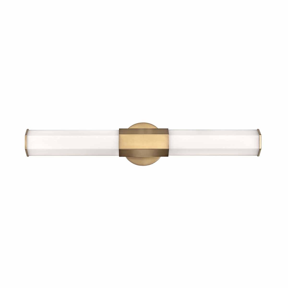 Facet Medium LED Bath Bar - Heritage Brass Finish