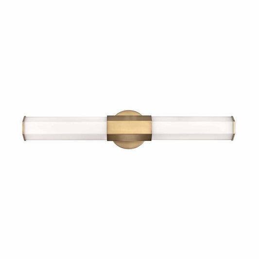 Facet Medium LED Bath Bar - Heritage Brass Finish