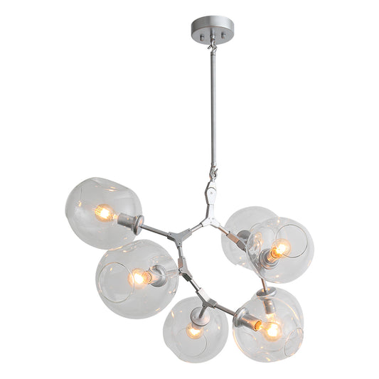 Fairfax Round Chandelier - Matte Chrome Finish