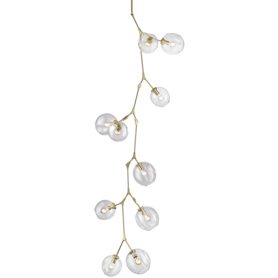 Fairfax Vertical Chandelier - Brushed Brass Finish