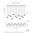 Load image into Gallery viewer, Fairy LED Multi-Light Linear Suspension - Diagram
