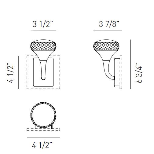 Fairy LED Wall Sconce - Diagram