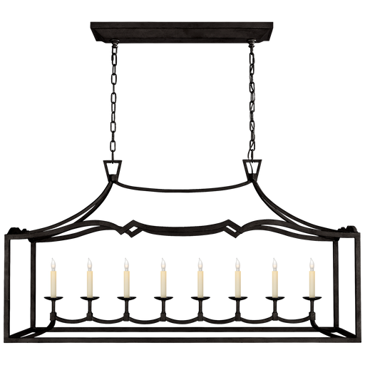 Fancy Darlana Large Linear Pendant - Aged Iron Finish