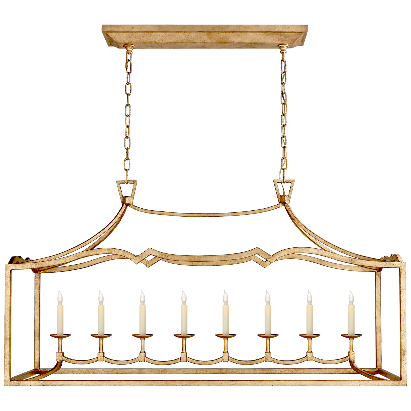 Fancy Darlana Large Linear Pendant - Gilded Iron Finish