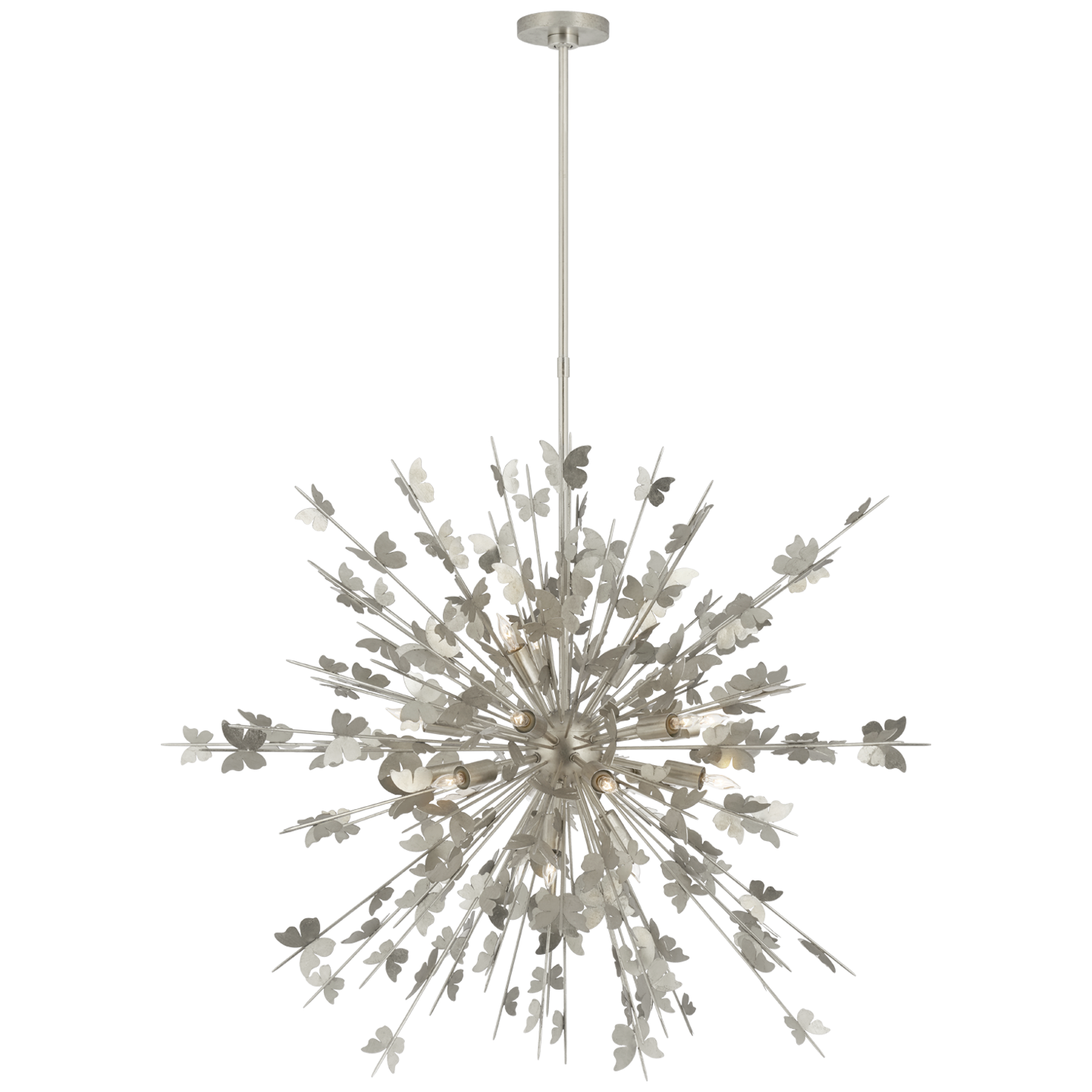 Farfalle Large Chandelier - Burnished Silver Leaf Finish