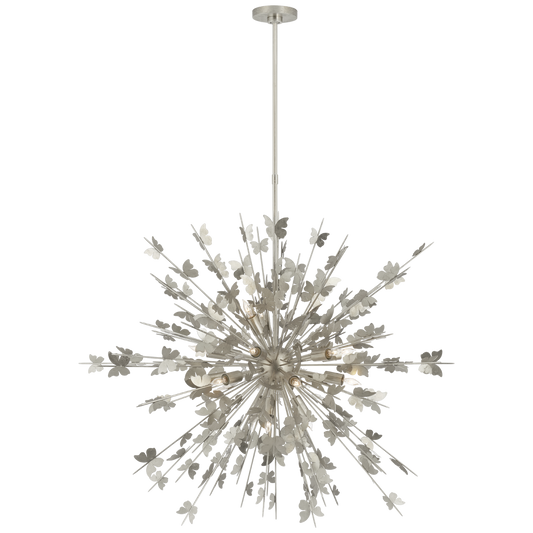 Farfalle Large Chandelier - Burnished Silver Leaf Finish