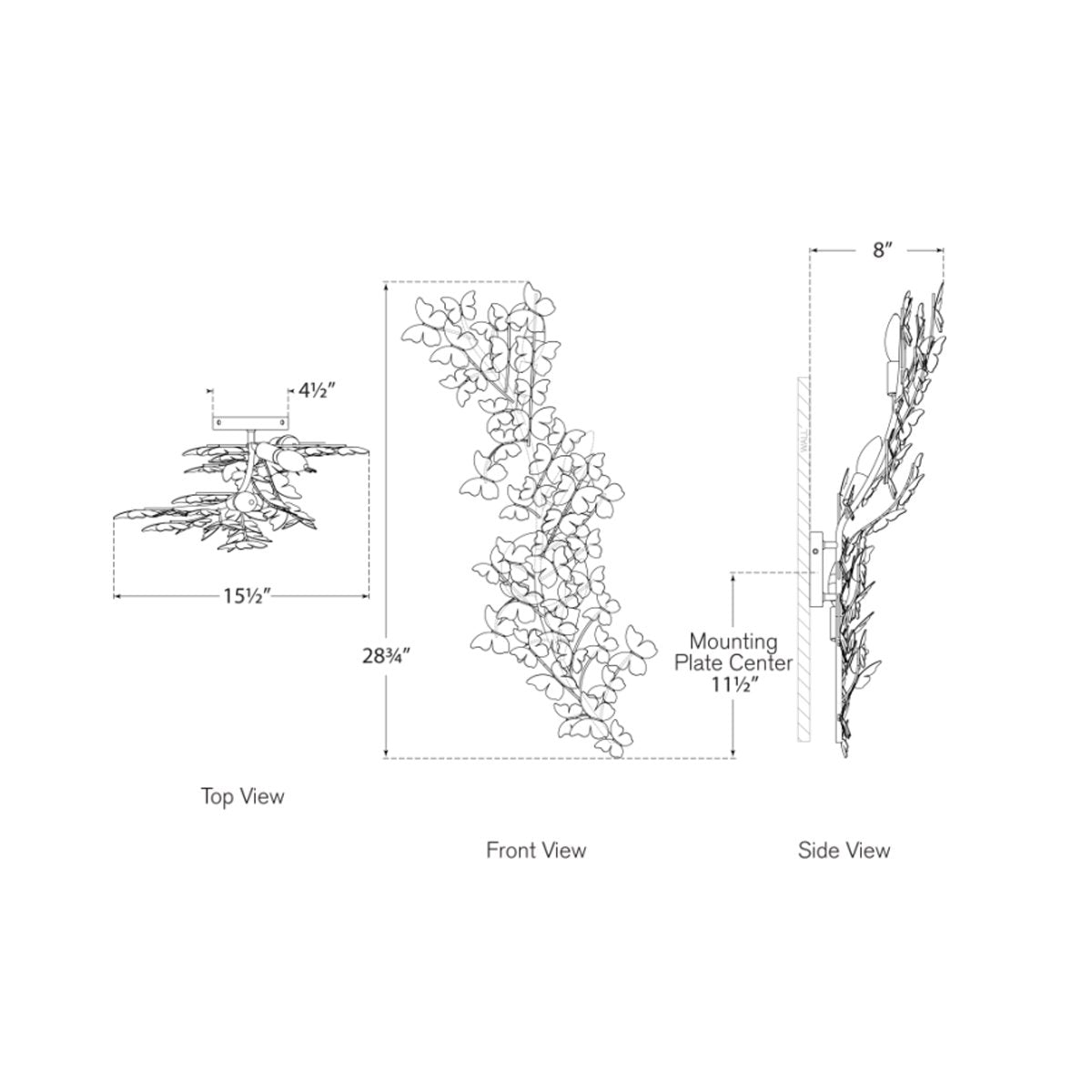 Farfalle Large Sconce - Diagram