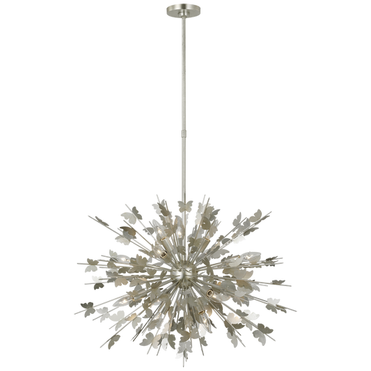 Farfalle Medium Chandelier - Burnished Silver Leaf Finish