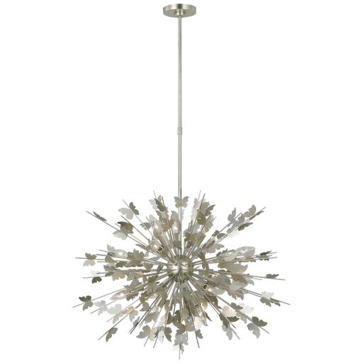 Farfalle Medium Chandelier - Burnished Silver Leaf Finish