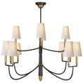 Load image into Gallery viewer, Farlane Large Chandelier - Bronze with Hand-Rubbed Antique Brass
