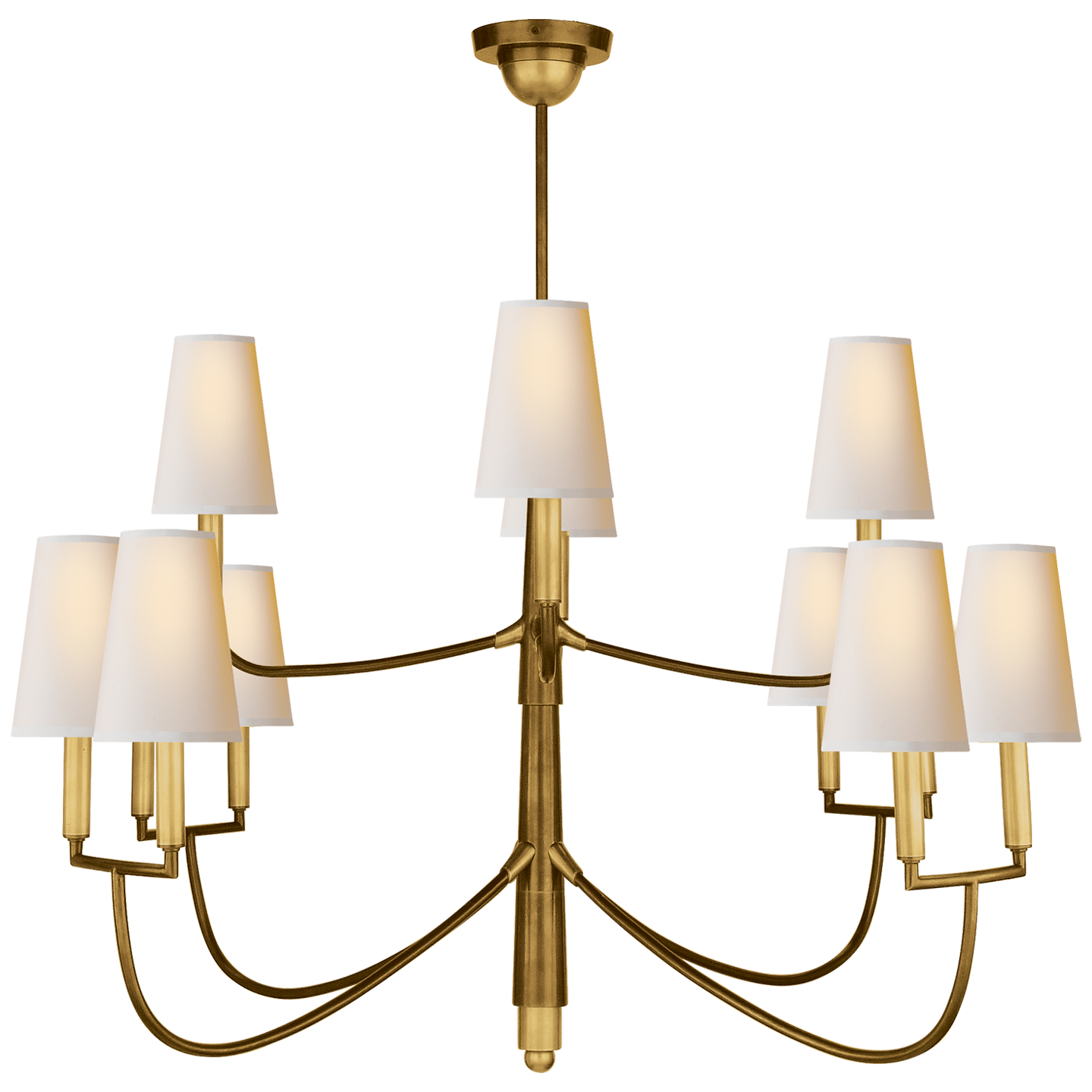 Farlane Large Chandelier - Hand-Rubbed Antique Brass