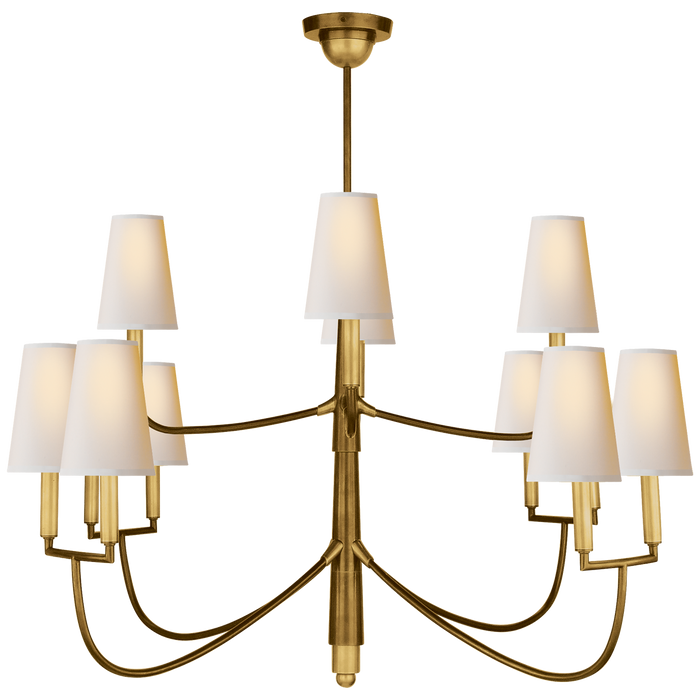 Farlane Large Chandelier - Hand-Rubbed Antique Brass