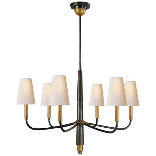 Farlane Small Chandelier - Bronze with Hand-Rubbed Antique Brass