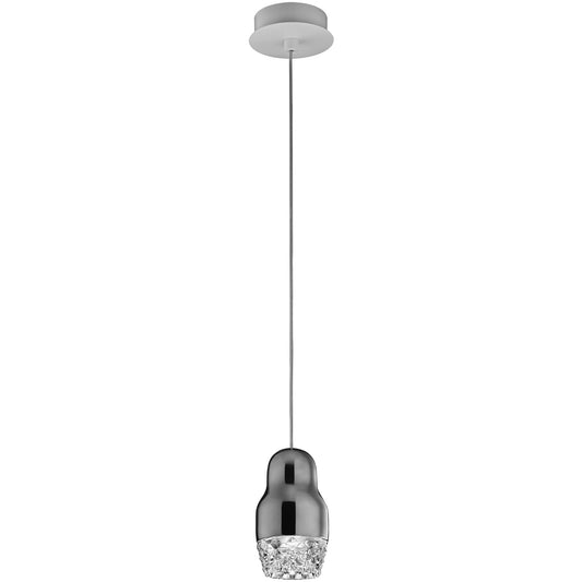 Fedora LED Pendant - Chrome Finish