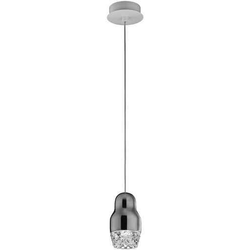 Fedora LED Pendant - Chrome Finish