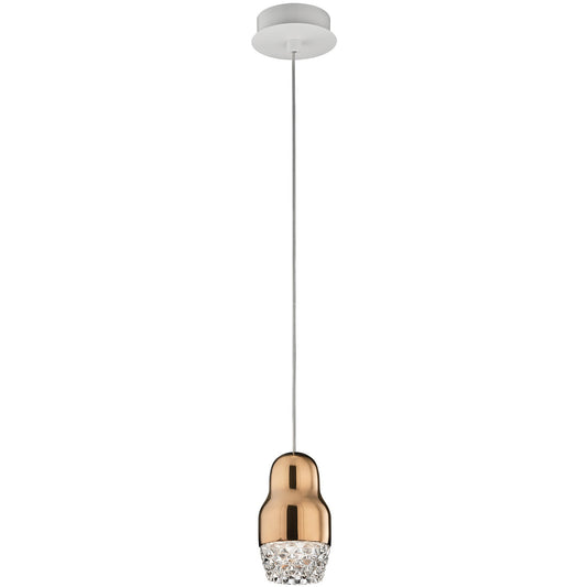 Fedora LED Pendant - Rose Gold Finish