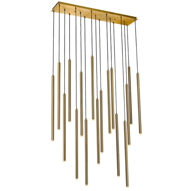 Filmore Ave Linear Suspension - Antique Brass Finish