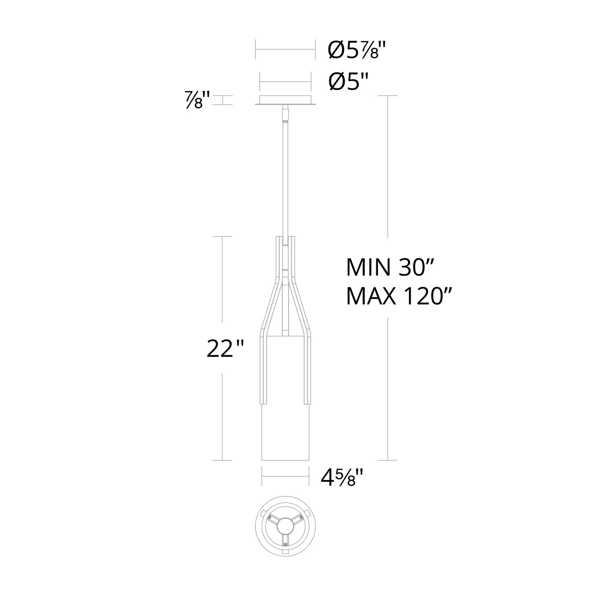 Firenze LED Mini Pendant - Diagram