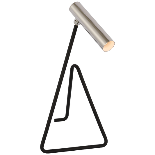 Flesso Medium Desk Lamp - Polished Nickel Finish