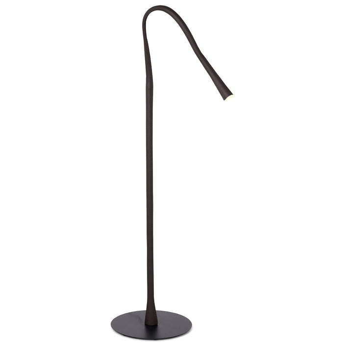 Flexiled Leather LED Floor Lamp - Dark Brown Leather