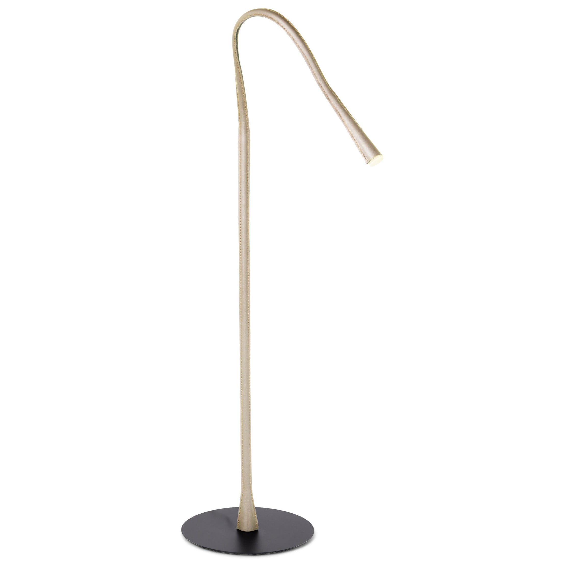 Flexiled Leather LED Floor Lamp - Ivory Leather