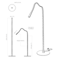 Load image into Gallery viewer, Flexiled Leather LED Floor Lamp - Diagram
