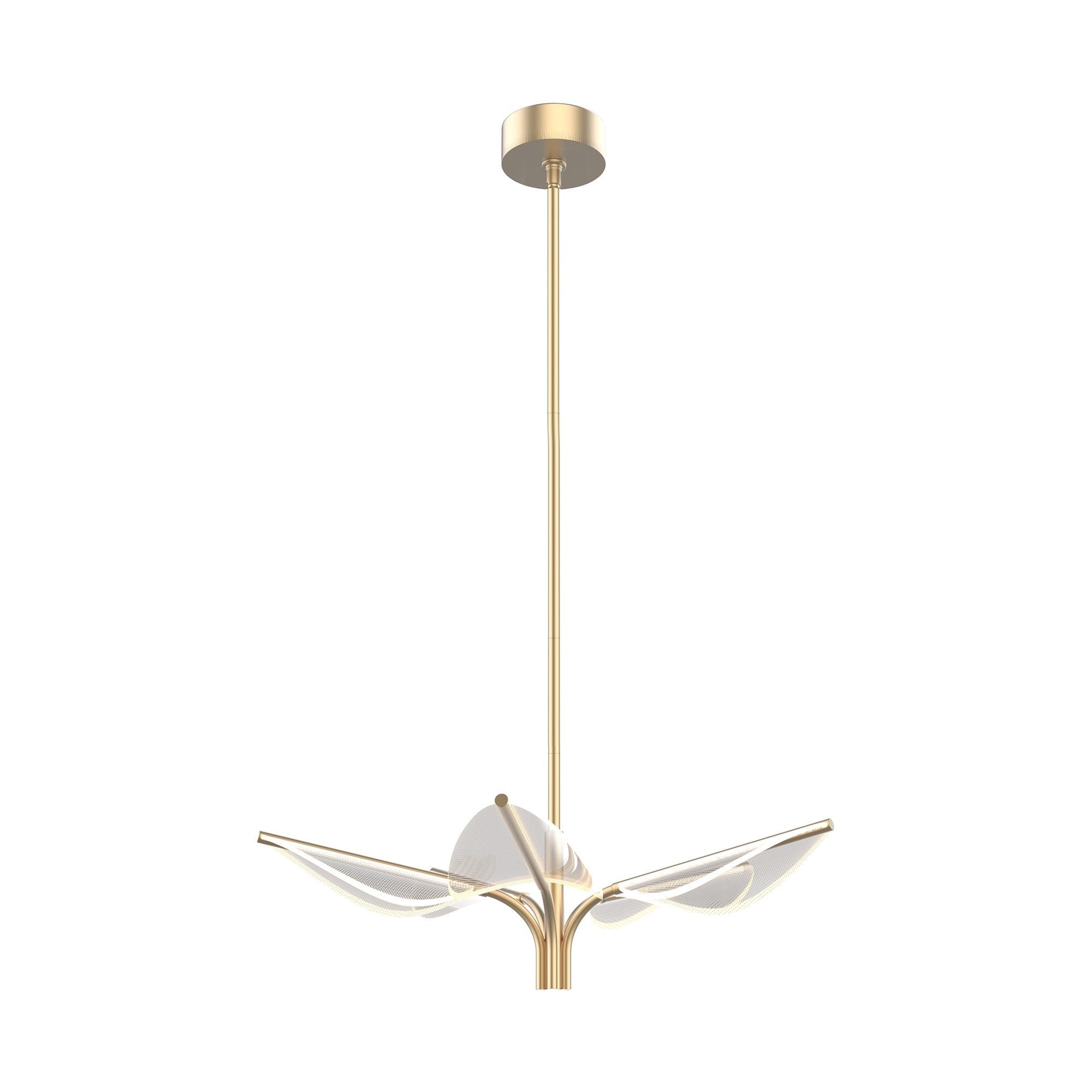 Flora LED Round Pendant - Brass Finish