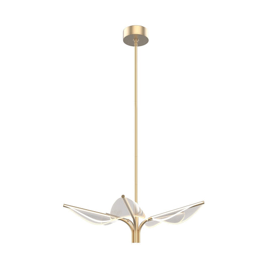 Flora LED Round Pendant - Brass Finish