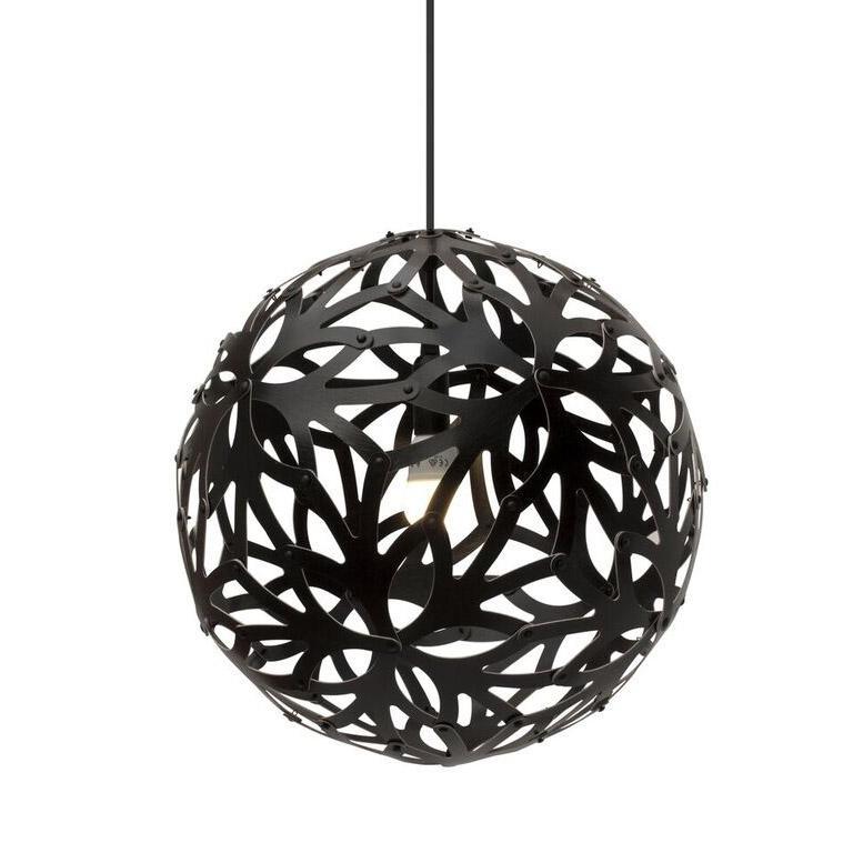Floral 16" Pendant - Black