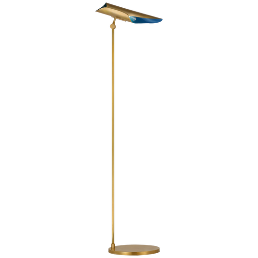 Flore Floor Lamp - Soft Brass/Rivera Blue Finish