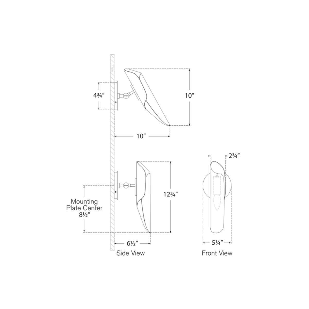 Flore Single Wall Light - Diagram