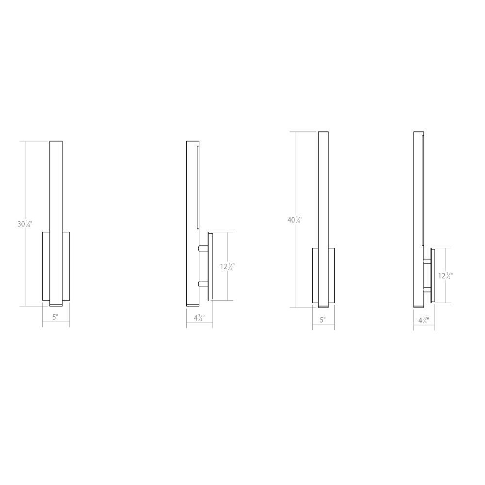 Flue LED Outdoor Wall Sconce - Diagram