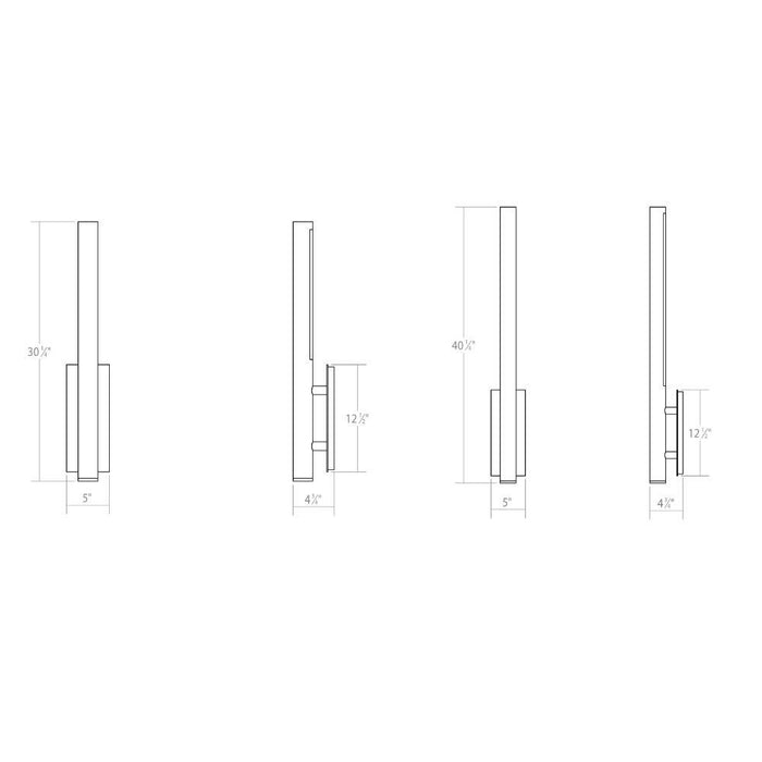 Flue LED Outdoor Wall Sconce - Diagram