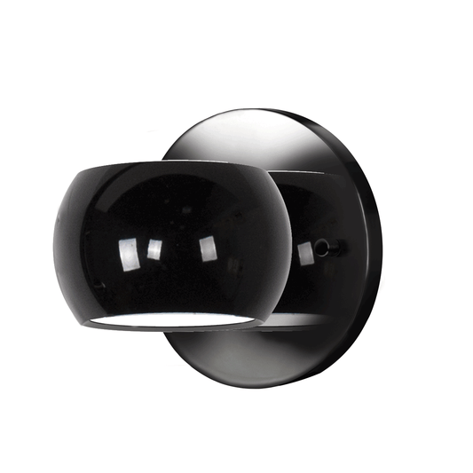 Flux LED Wall Sconce - Gloss Black Finish