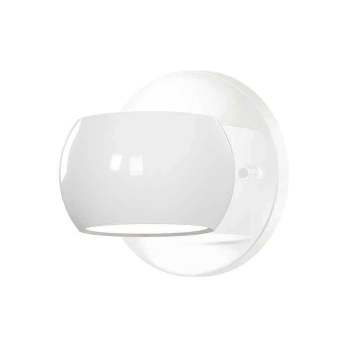 Flux LED Wall Sconce - Gloss White Finish