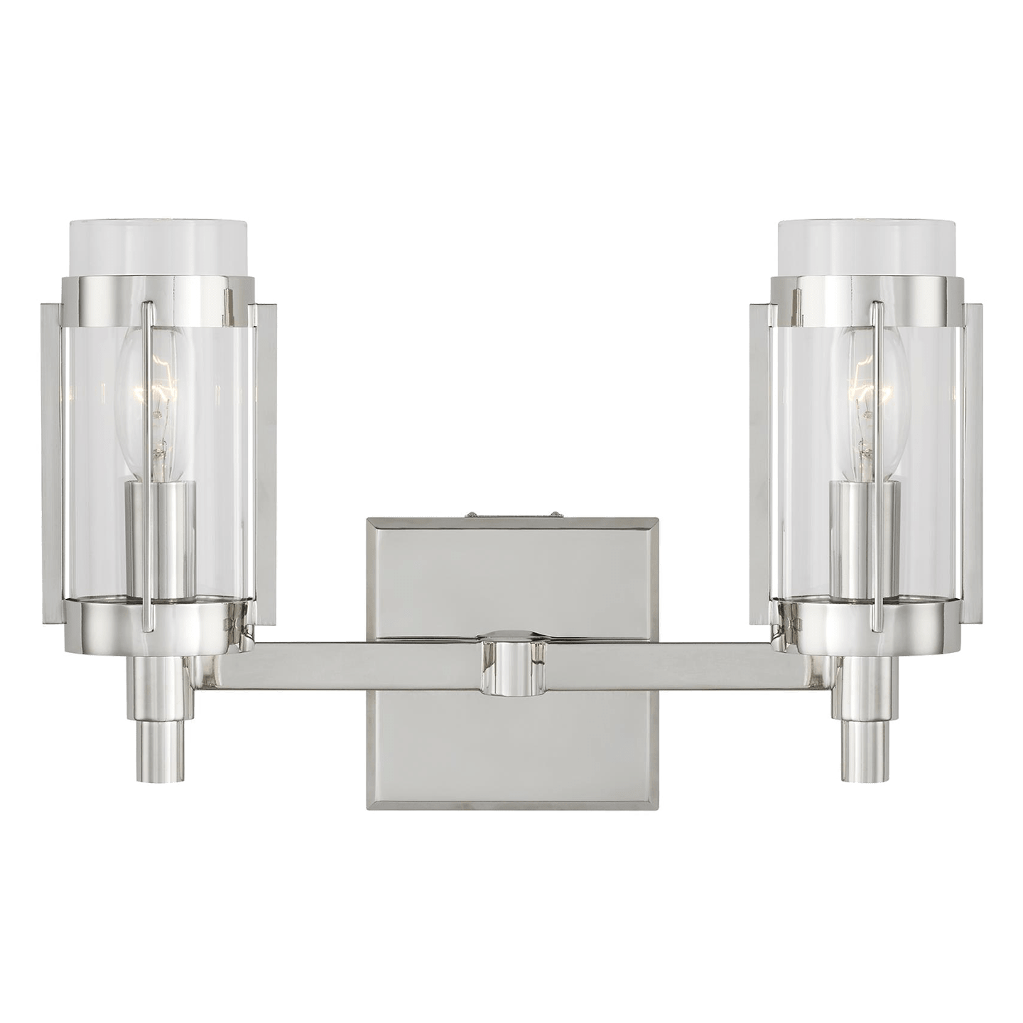 Flynn 2-Light Bath Bar - Polished Nickel Finish