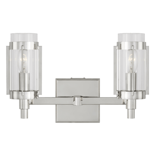 Flynn 2-Light Bath Bar - Polished Nickel Finish