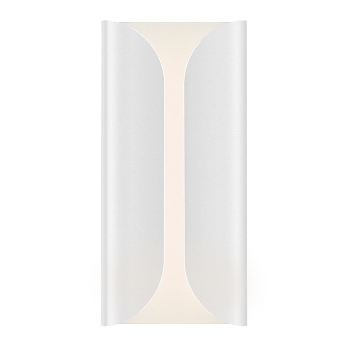 Folds Tall Outdoor LED Wall Sconce - White